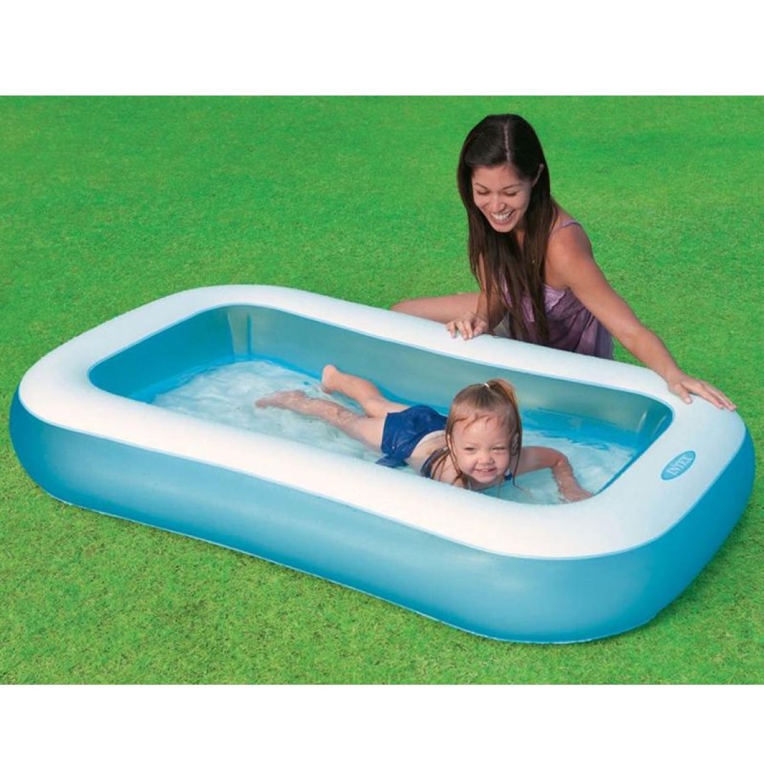 INTEX Easy Set Blue Swimming Water Pool For Kids 244cm Inflatable Swim ...